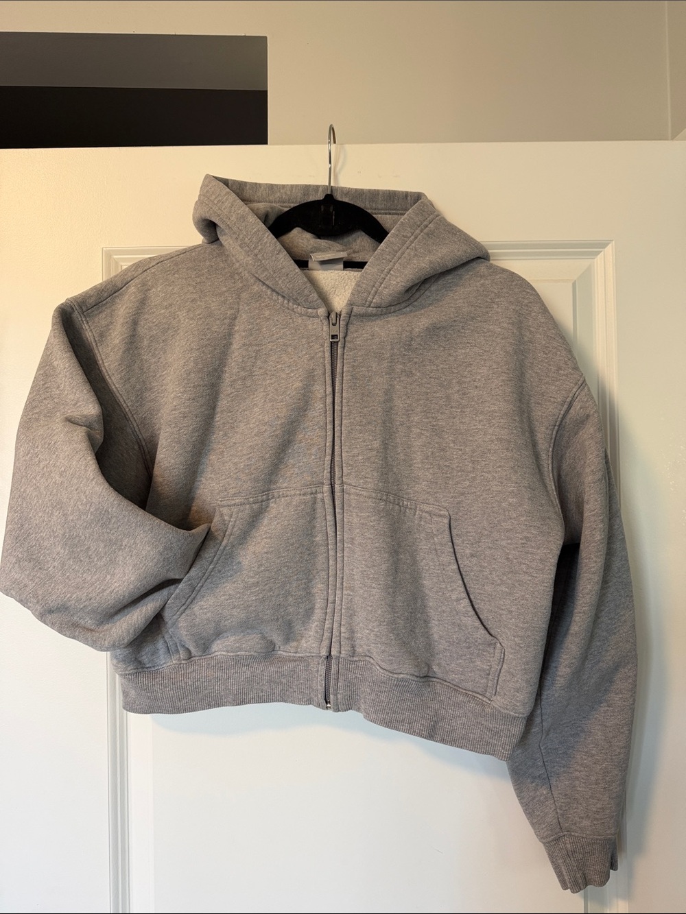 Cozy Sweatfleece Perfect Crop Zip Hoodie